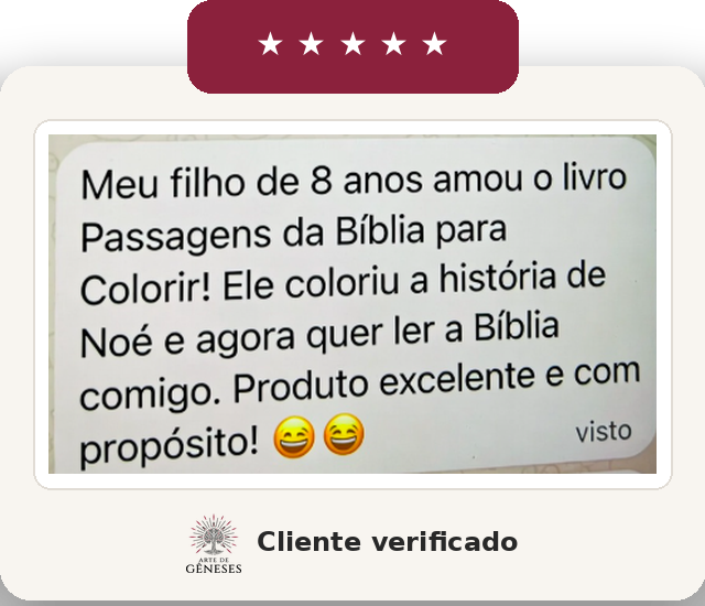 Depoimento em foto: filho de 8 anos amou colorir a história de Noé